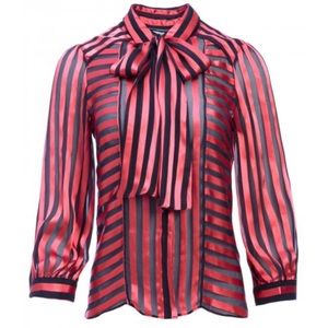 Alice + Olivia Willis Tie Neck Blouse NWT